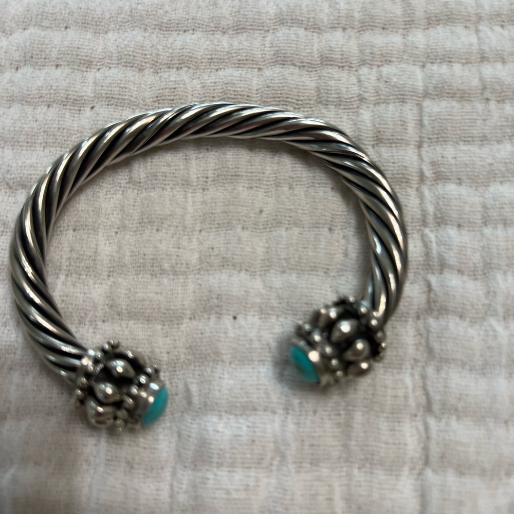 Sterling silver turquoise cuff bracelet.